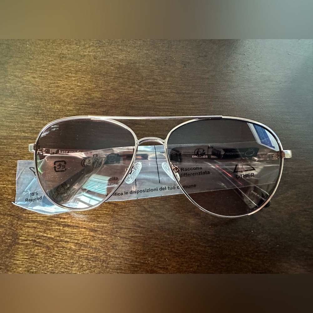 New Kate Spade Emmaline Rose Gold Sunglasses with pouch